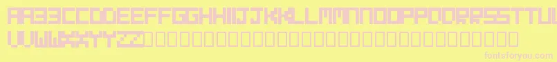 Evilborn Font – Pink Fonts on Yellow Background