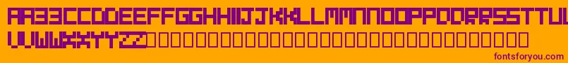 Evilborn Font – Purple Fonts on Orange Background