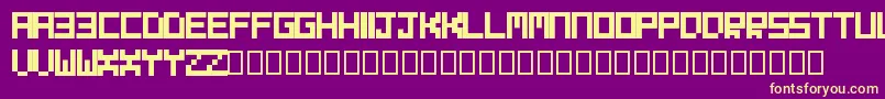 Evilborn Font – Yellow Fonts on Purple Background