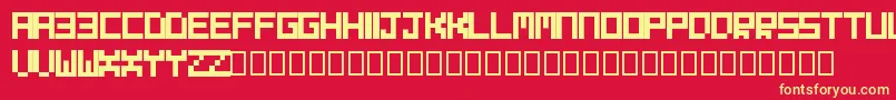 Evilborn Font – Yellow Fonts on Red Background