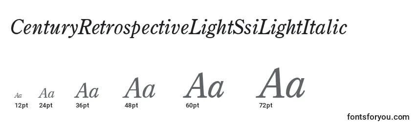 CenturyRetrospectiveLightSsiLightItalic Font Sizes