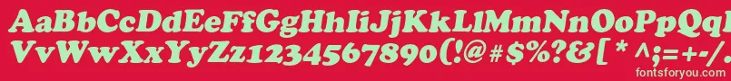 AgcrowncItalic Font – Green Fonts on Red Background