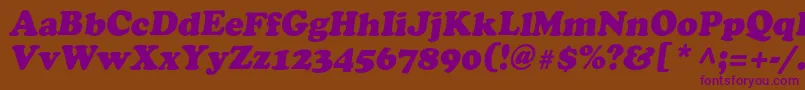 AgcrowncItalic Font – Purple Fonts on Brown Background