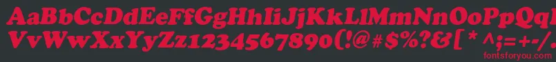 AgcrowncItalic Font – Red Fonts on Black Background