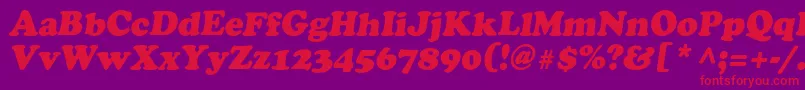 AgcrowncItalic Font – Red Fonts on Purple Background