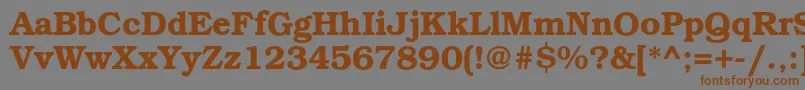 BookmancDemi Font – Brown Fonts on Gray Background