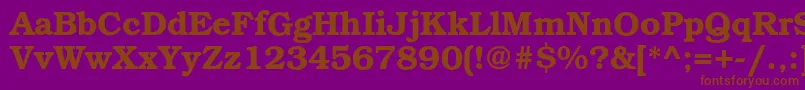 フォントBookmancDemi – 紫色の背景に茶色のフォント
