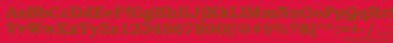 BookmancDemi Font – Brown Fonts on Red Background