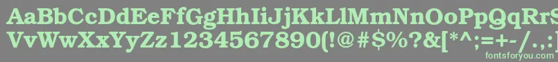 BookmancDemi Font – Green Fonts on Gray Background