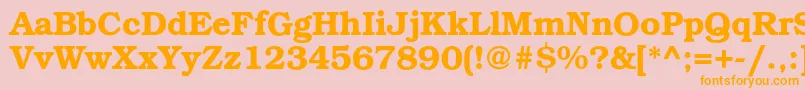 BookmancDemi Font – Orange Fonts on Pink Background