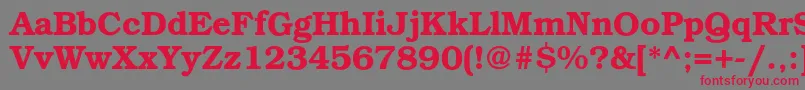 BookmancDemi Font – Red Fonts on Gray Background