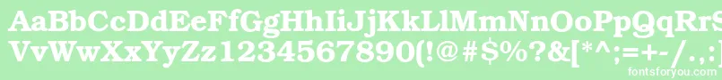 BookmancDemi Font – White Fonts on Green Background