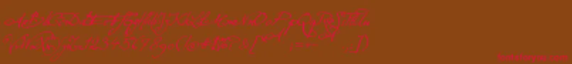 Excellentia Font – Red Fonts on Brown Background