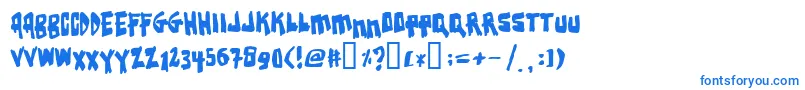 Earthqua Font – Blue Fonts on White Background