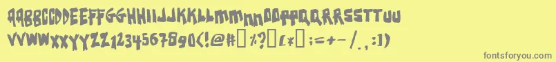 Шрифт Earthqua – серые шрифты на жёлтом фоне