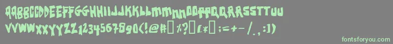 Earthqua Font – Green Fonts on Gray Background