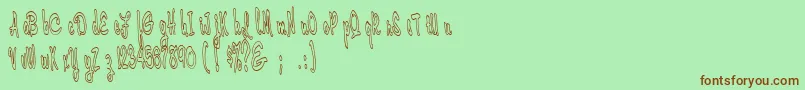 Cerbature Font – Brown Fonts on Green Background