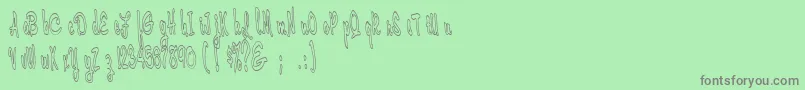 Cerbature Font – Gray Fonts on Green Background