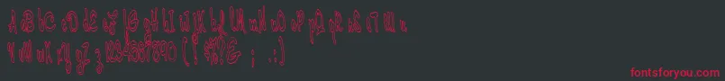 Cerbature Font – Red Fonts on Black Background