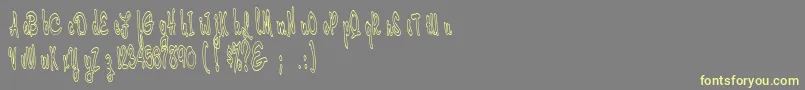 Cerbature Font – Yellow Fonts on Gray Background