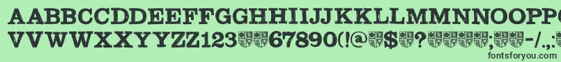 DkSouthwark Font – Black Fonts on Green Background