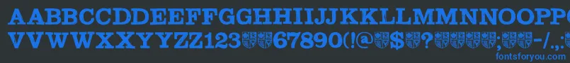 DkSouthwark Font – Blue Fonts on Black Background