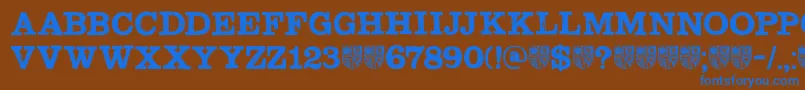 DkSouthwark Font – Blue Fonts on Brown Background