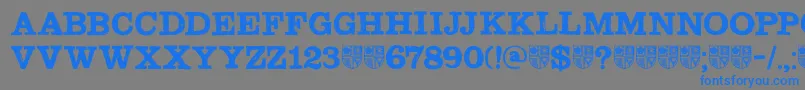 DkSouthwark Font – Blue Fonts on Gray Background