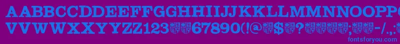 DkSouthwark Font – Blue Fonts on Purple Background
