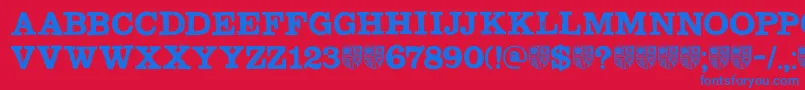 DkSouthwark Font – Blue Fonts on Red Background