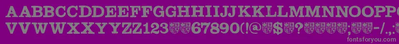 DkSouthwark Font – Gray Fonts on Purple Background