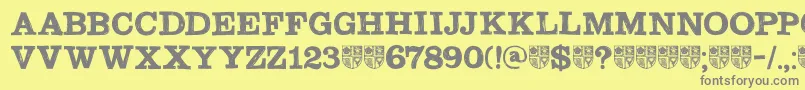 DkSouthwark Font – Gray Fonts on Yellow Background
