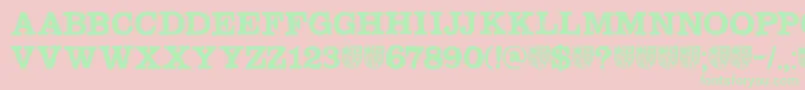 DkSouthwark Font – Green Fonts on Pink Background