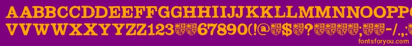 DkSouthwark Font – Orange Fonts on Purple Background