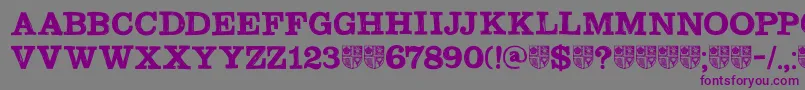 DkSouthwark Font – Purple Fonts on Gray Background