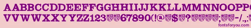 DkSouthwark Font – Purple Fonts on Pink Background