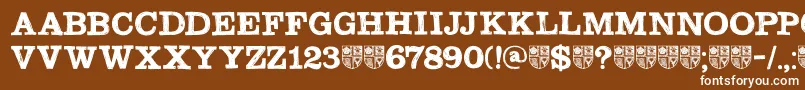 DkSouthwark Font – White Fonts on Brown Background