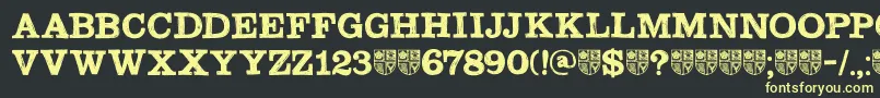 DkSouthwark Font – Yellow Fonts on Black Background