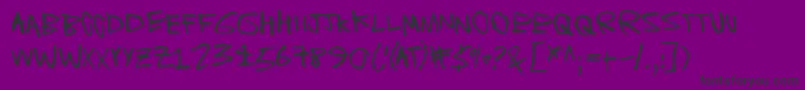 BlahBlahBang-Schriftart – Schwarze Schriften auf violettem Hintergrund