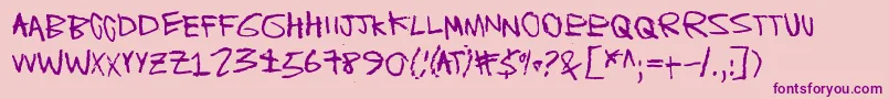 BlahBlahBang Font – Purple Fonts on Pink Background