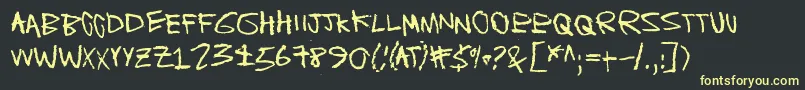 BlahBlahBang Font – Yellow Fonts on Black Background
