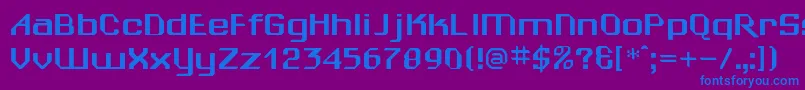フォントSydney – 紫色の背景に青い文字