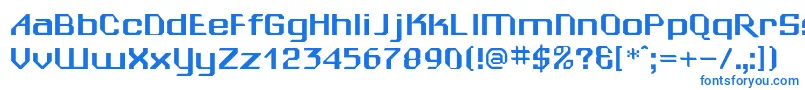 フォントSydney – 白い背景に青い文字