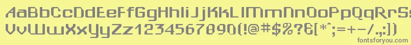 フォントSydney – 黄色の背景に灰色の文字