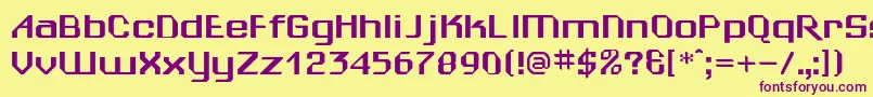 Sydney Font – Purple Fonts on Yellow Background