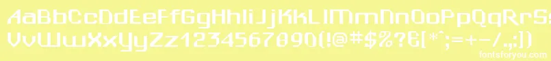 フォントSydney – 黄色い背景に白い文字