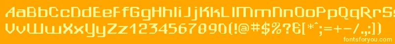 Sydney Font – Yellow Fonts on Orange Background