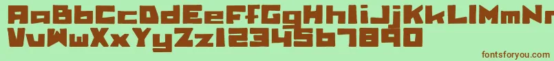 Bbobtrial Font – Brown Fonts on Green Background