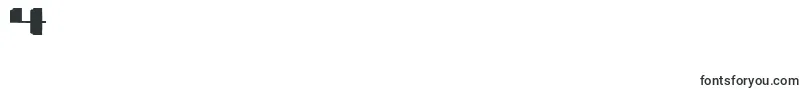 Spinner ffy-Schriftart – Schriften für die Ziffer 4