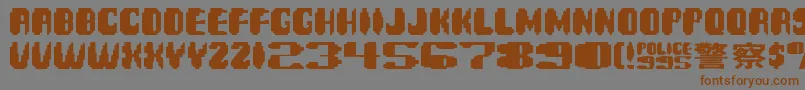 Spinner ffy Font – Brown Fonts on Gray Background
